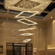 Led Square Crystal Ceiling Lights Dining Room Pendant Lamp Lighting Chandelier Ebay