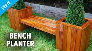garden bench with planters