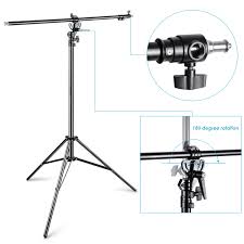Neewer Photo Studio 13 Feet 3 9 Meters 2 In 1 Light Stand With 74 8 Inch Boom Arm And Blue Sandbag For Supporting Softbox Studio Flash For Video Portrait Photography Aluminum Alloy Empty Sandbag Neewer