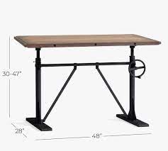 Adjustable desk easily adjusts from a sitting to standing desk with a smooth crank that allows you to go from a height of 29 inches all the way up to 47.5. Pittsburgh Crank Standing Desk Office Desk Pottery Barn