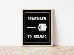 Remember To Reload Bathroom Wall Art