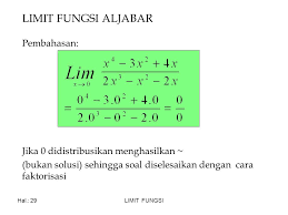 Pada prakteknya pencapaian tersebut tidak tepat tapi mendekati … contoh soal limit fungsi aljabar faktorisasi. Limit Fungsi Ppt Download