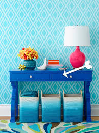 How To Paint A Blue Console Table