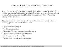 Chief Information Security Officer Cover Letter