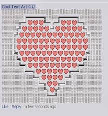 Heart Emoji Art Code For Facebook Comments Cool Ascii Text Art 4 U