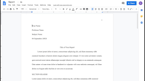 How To Make An Mla Format Paper With Works Cited Page In Google Docs