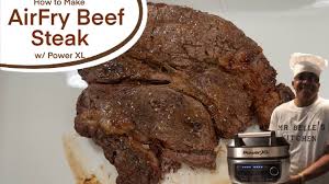 how to make airfry beef steak w power