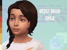 the sims resource child messy braid