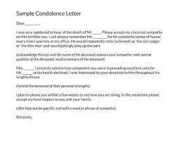 condolence letter exles