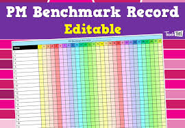 Pm Benchmark Record Landscape Editable Classroom
