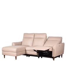 l shaped sofa w powered recliner rhs