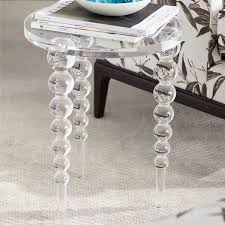 Modern Acrylic End Table Clear Round