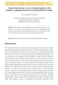 Check spelling or type a new query. Pdf Paper Rejected P 0 05 An Introduction To The Debate On Appropriateness Of Null Hypothesis Testing