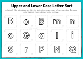 and lowercase letters sorting worksheet