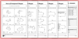 This is areas of composite shapes level 1. Calculating The Area Of Compound Shapes Worksheet Pack Twinkl
