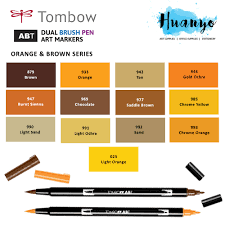 Tombow Dual Brush Pen Orange And Brown Shades 13 Colours