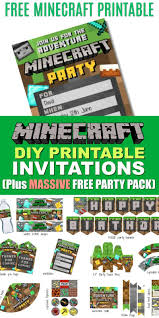 Come celebrate with me as i turn a new age!!! Free Diy Printable Minecraft Birthday Invitation Clean Eating With Kids