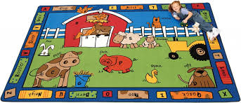 alphabet farm playroom rug carpets