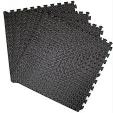 hmount deeroll 12pcs interlocking foam floor mat suitable for gym outdoor indoor protective flooring matting black size 30