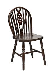 Safavieh dining country lifestyle spindle back dark oak brown dining chairs (set of 2). Dark Oak Wheelback Chair Pub Chair By Trent Furniture