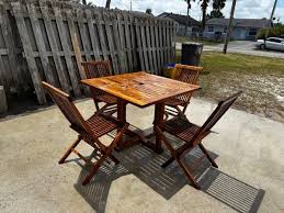 Teak Patio Table Set Furniture By