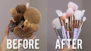 makeup brushes regularly for great skin