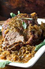 pork roast with sauer apples and