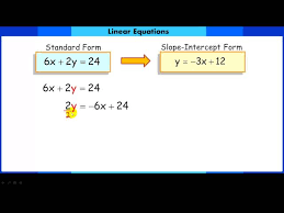 Converting Linear Equations From