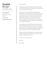 qa software tester cover letter exle