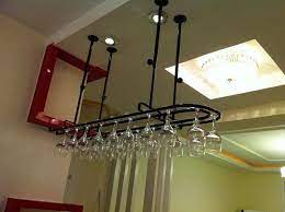 wrought iron ceiling hanging wine glass