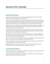Free Simple Business Plan Template