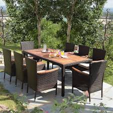 Canada Only 9 Pcs Rattan Patio Dining