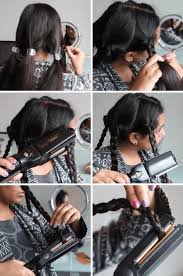how to crimp hair with a flat iron