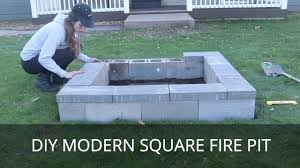 diy fire pit modern square fire ring