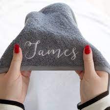 Pep up your home essentials with colourful bathroom towels. Personalised Embroidered Hooded Baby Bath Towel In White