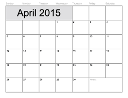 Best Photos Of Printable Blank Calendar Template 2015
