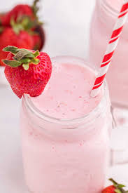 homemade strawberry vanilla smoothie