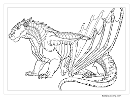 Color him well and practice how to. Wings Of Fire Baby Dragons Coloring Pages Novocom Top