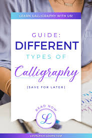 diffe calligraphy types styles