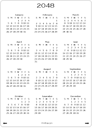 2048 calendar