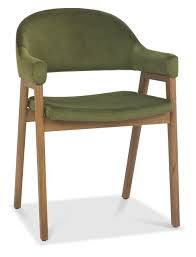 Camden Rustic Oak Upholstered Arm Chair