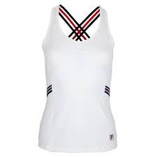 Fila Womens Tennis Cami In White And Navy