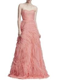 Marchesa Notte Womens Strapless Textured Tulle Gown 14