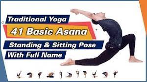 standing and sitting yoga pose names