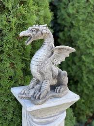 Chinese Concrete Dragon Figurine