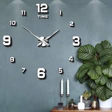 Mintime Modern Frameless Diy Wall Clock