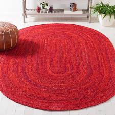 solid color striped oval area rug