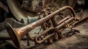 antique trumpet hd photography photo