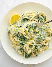 easy lemon ricotta pasta spinach