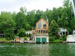 one of many expenive homes on lake lure